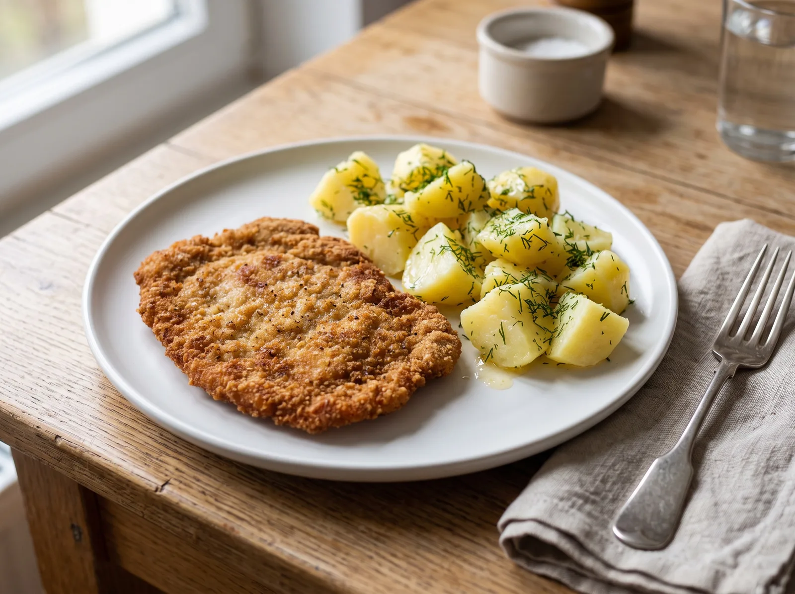 Kotlet schabowy, którego panierka nie odchodzi od mięsa